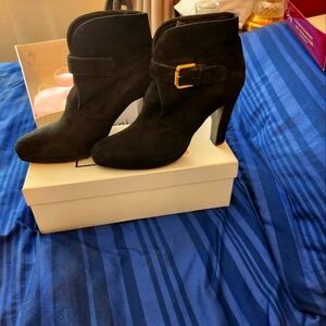 Cochni Italy‎ Booties In Suede And Leather Interior (Made In Italy)